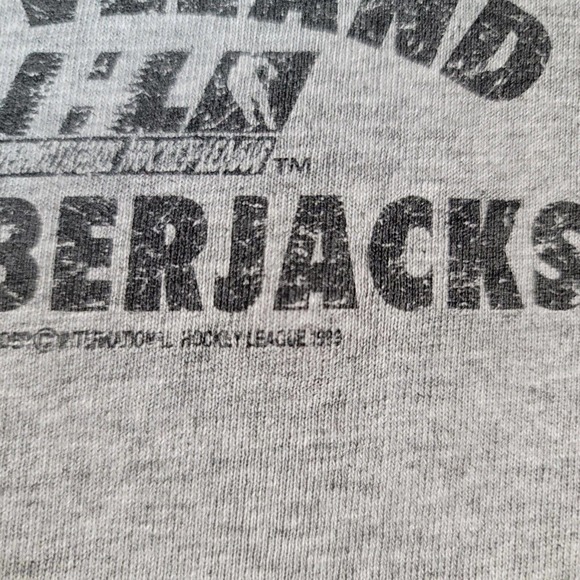 Vintage 90s CLEVELAND LUMBERJACKS T-Shirt XL IHL Hockey 1999 - Picture 4 of 7